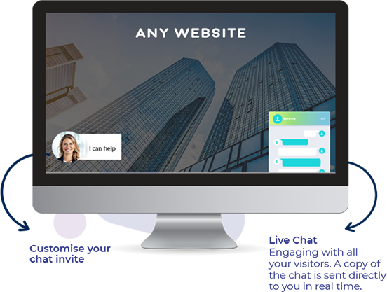 Live Chat 
Engaging with all your visitors. A copy of the Chat is sent directly to you in real time